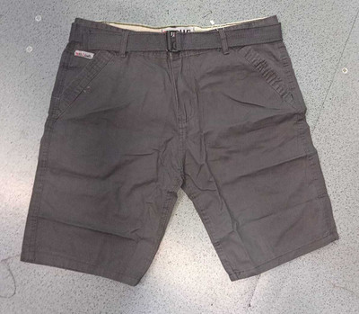 RCS Solid Men Dark Grey Chino Shorts