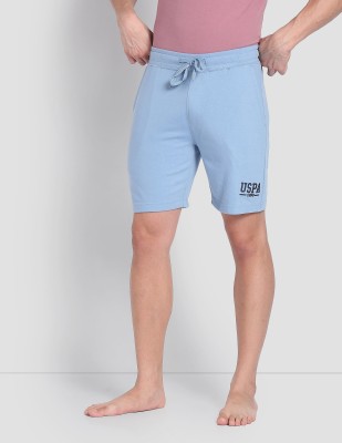 U.S. POLO ASSN. Solid Men Blue Regular Shorts