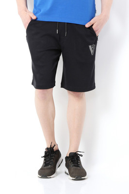 VAN HEUSEN Solid Men Black Sports Shorts