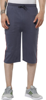 SURYA MAX Self Design Men Grey Bermuda Shorts
