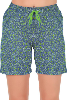 Lyra Printed Women Grey Night Shorts
