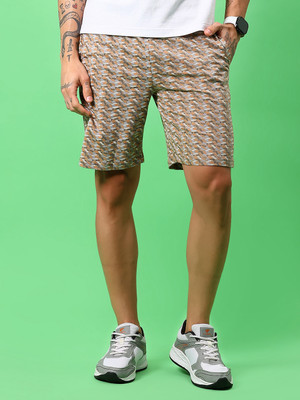V-MART Printed Men Brown Regular Shorts