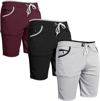 VIRADIYAENTERPRISE Solid Men Multicolor Regular Shorts