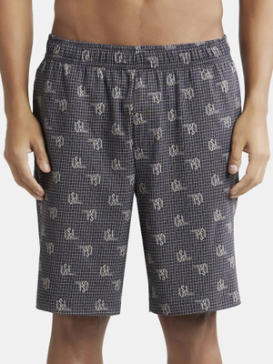 JOCKEY Solid Men Grey Night Shorts