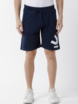 WROGN Solid Men Blue Casual Shorts