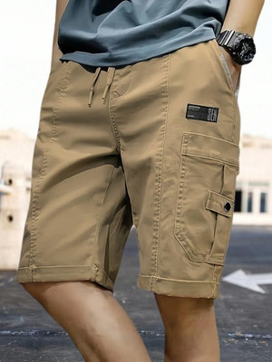 Pitzz Solid Men Brown Cargo Shorts