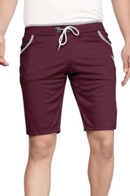 DARSHAN CREATION Solid Men Maroon Casual Shorts