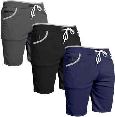 VIRADIYAENTERPRISE Solid Men Multicolor Regular Shorts