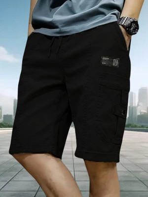 TYRELL Solid Men Black Cargo Shorts