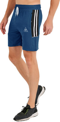 Black river Striped Men Dark Blue Regular Shorts, Gym Shorts, Running Shorts