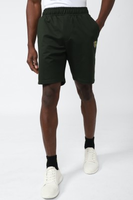 VAN HEUSEN Solid Men Dark Green Regular Shorts