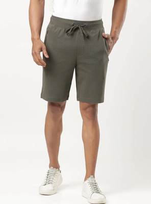JOCKEY Solid Men Dark Green Sports Shorts