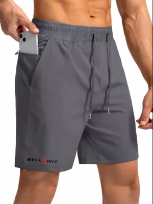 Bellwit Solid Men Grey Casual Shorts