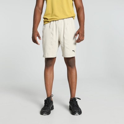 PUMA Solid Men Beige Regular Shorts