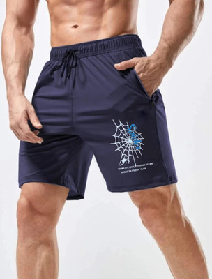 Newapparels Solid Men Blue Casual Shorts