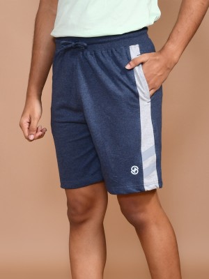 SKYKNIT Solid Men Blue Bermuda Shorts