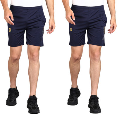 Moda Rapido Solid Men Dark Blue Sports Shorts, Gym Shorts, Regular Shorts