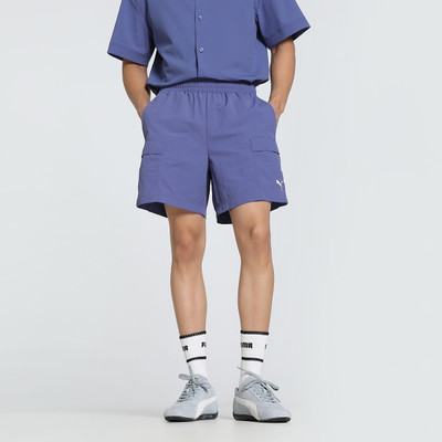 PUMA Solid Men Blue Casual Shorts
