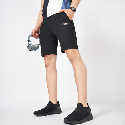 Ajile By Pantaloons Solid Men Black Casual Shorts