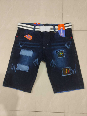 Hyoo Self Design Men Denim Blue Denim Shorts