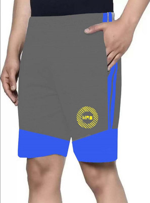 MRB Self Design Men Grey Regular Shorts