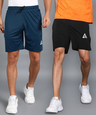 Adrenex Solid Men Grey Basic Shorts
