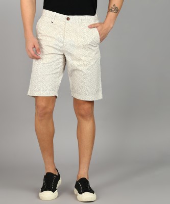 Louis Philippe Sport Printed Men White Casual Shorts