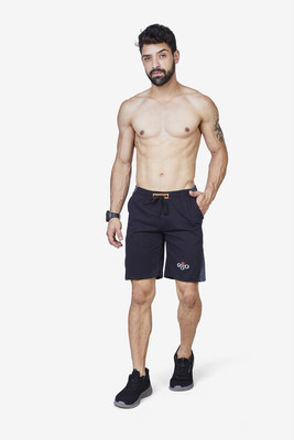 Onestar Solid Men Black Sports Shorts