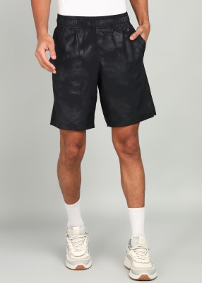 UNDER ARMOUR Printed Men Black Sports Shorts