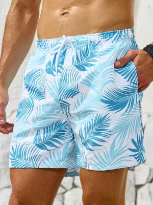 Rajovati Printed Men Light Blue Casual Shorts