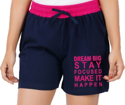 jocker Solid Women Blue Sports Shorts