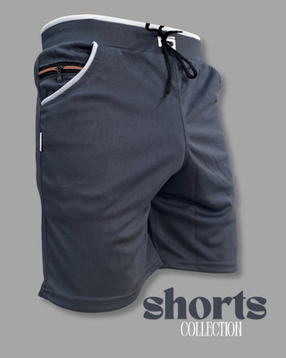 Venner Solid Men Grey Running Shorts