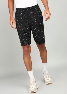 UNDER ARMOUR Printed Men Black Sports Shorts