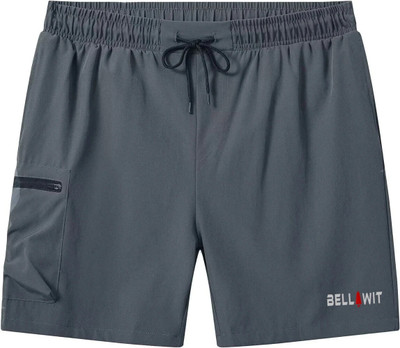 Bellwit Solid Men Grey Casual Shorts