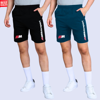 RK Costing Printed Men Black, Blue Regular Shorts