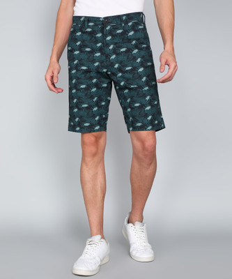 Allen Solly Printed Men Green Chino Shorts