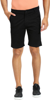 Klub Fox Solid Men Black Regular Shorts