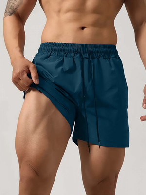 MENDIOR Solid Men Blue Boxer Shorts