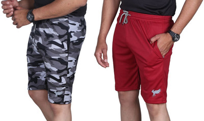 Anjaneya Printed Men Multicolor Regular Shorts