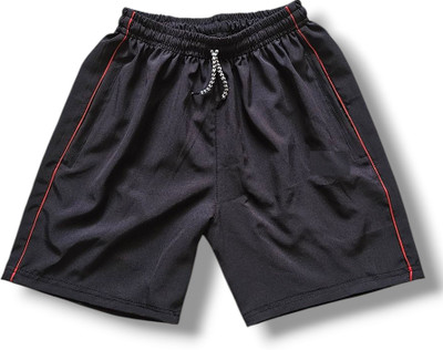 Kiddie Solid Men Grey Running Shorts