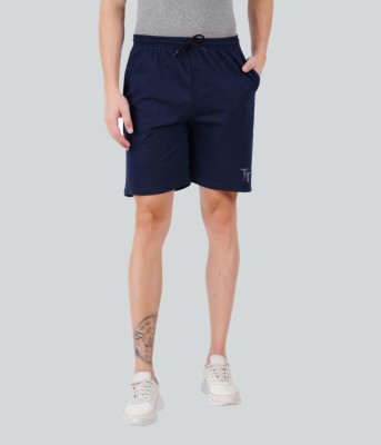 Trends Tower Solid Men Dark Blue Sports Shorts