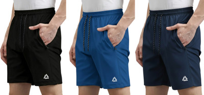 AsRx Solid Men Multicolor Regular Shorts