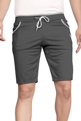 DARSHAN CREATION Solid Men Grey Casual Shorts