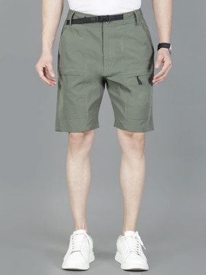Fort Collins Solid Men Green Casual Shorts