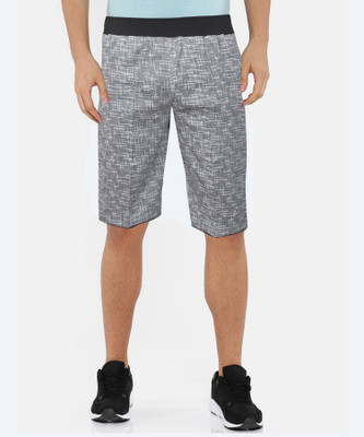 Knito Printed Men Grey Regular Shorts