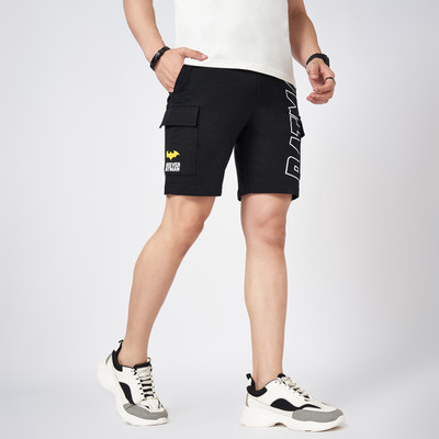 SF Jeans by Pantaloons Solid Men Black Casual Shorts