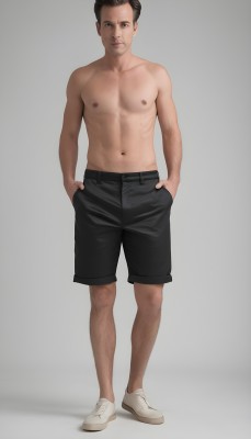 Urban Ethos Solid Men Black Regular Shorts