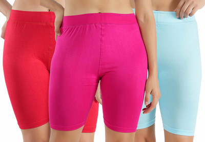 Florafit Solid Women Multicolor Cycling Shorts