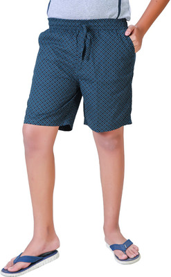Chillax Printed Men Blue Bermuda Shorts