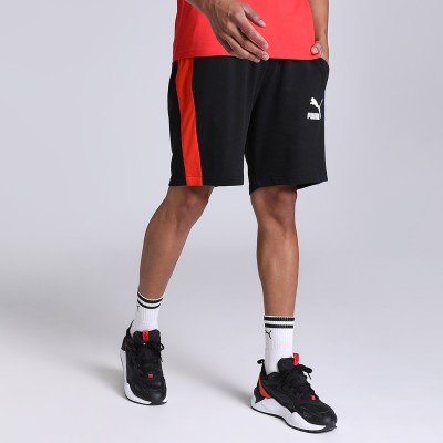 PUMA Solid Men Black Casual Shorts